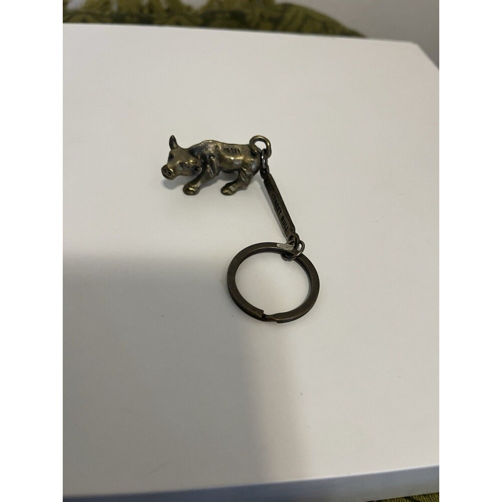 Keychain New York Wall Street Stock Exchange Bull Key Ring Fob Chain